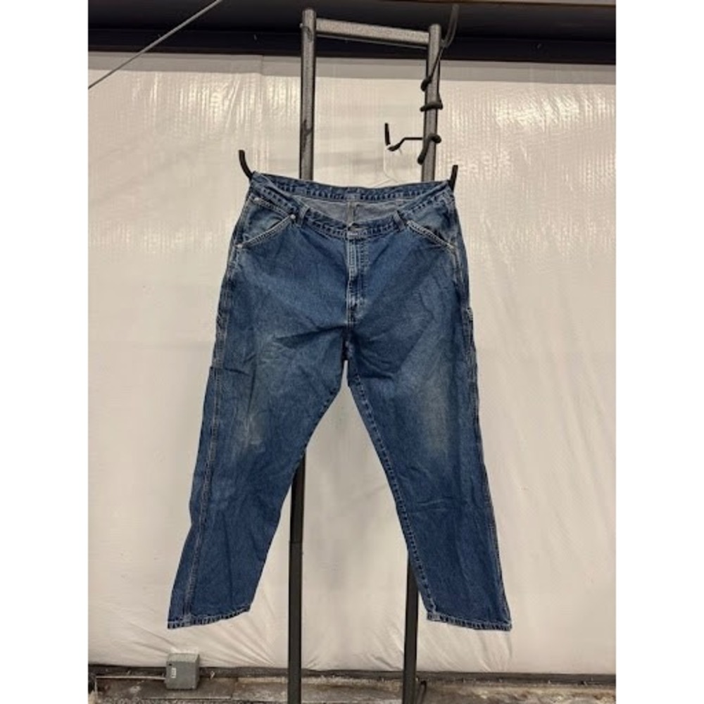 WRG Jean Co Wrangler Carpenter Denim Jeans Relaxed Fit Medium Wash 38x30 Blue